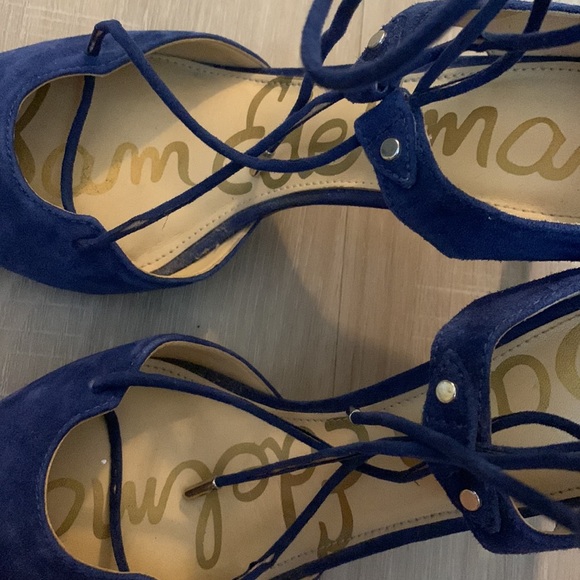 Sam Edelman Tie Up Pointy Pumps- Blue (6) - Picture 4 of 7